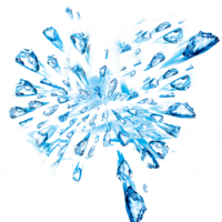 Ice crystals, frozen water