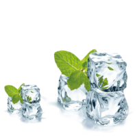 Ice cube with mint, png