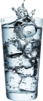 Glass of water with ice