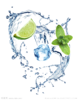 Lime with mint and splashes, wallpaper