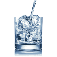 Ice in a glass
