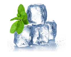 Ice cubes with mint, png