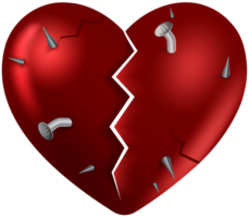 Red Broken Heart