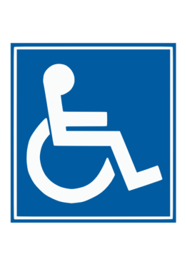 A sign for the disabled