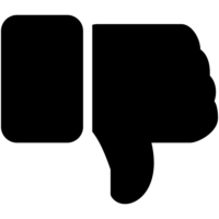 Thumbs down, hand, png