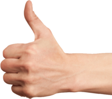 Hand thumbs up