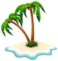 Palm Tree and Island