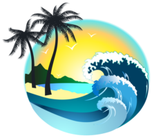 Hawaii Beach Stickers