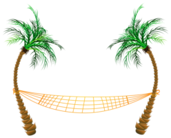 Palm trees, hammock, rest