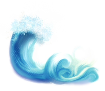 Waves on a transparent background