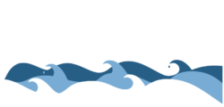Ornament of waves, sea