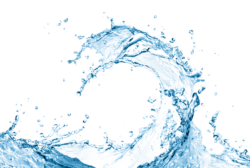 Splashes of waves, sea