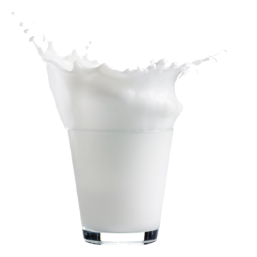 Splashes of milk in a glass