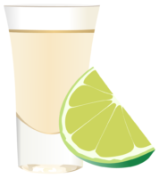 Tequila and lime clipart
