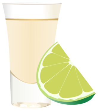 Tequila and lime clipart