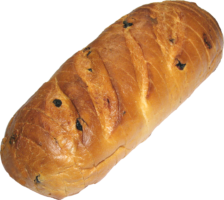 A loaf with raisins