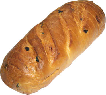 A loaf with raisins