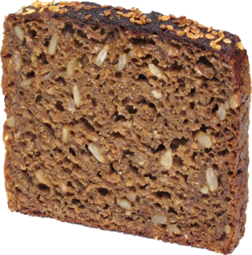 Slice of whole grain bread