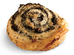 Poppy seed bun, baking