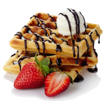 Waffles with chocolate