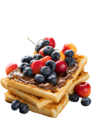 Waffles with berries