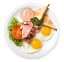 Breakfast ham and eggs