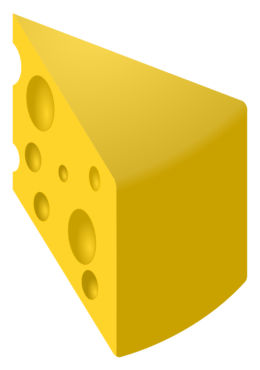 A small piece of cheese