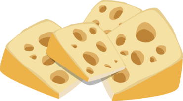 A slice of cheese, food