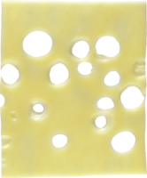 Cheese with holes