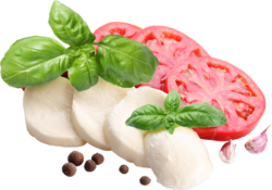 Mozzarella with tomatoes