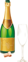 A bottle of champagne