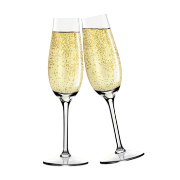 A set of champagne glasses