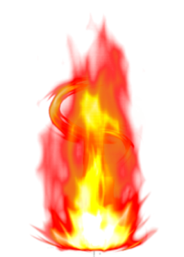 Flame of fire, effect
