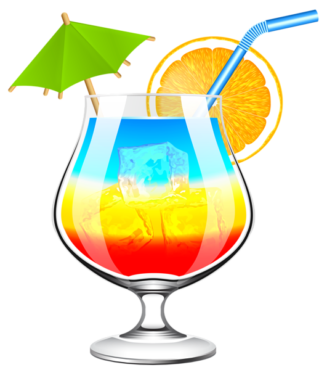 Multicolored cocktail