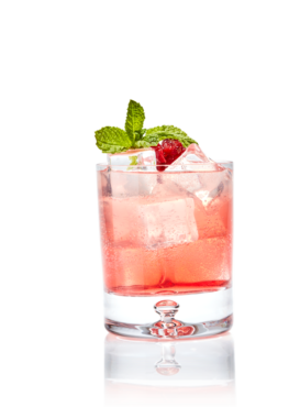 Strawberry spritz cocktail