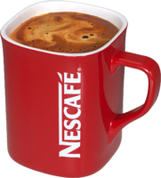 Red nescafe mug