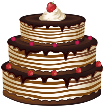 Three-tiered cake