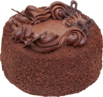 Cake with chocolate cream