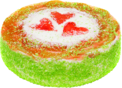 Cake in the form of a heart