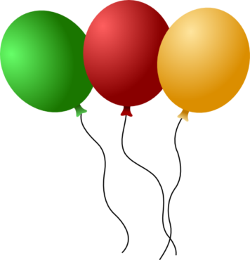 Multicolored balloons, PNG