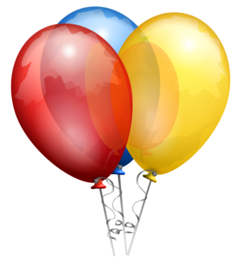 Balloons, holiday, cake
