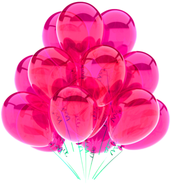 Pink balloons, png