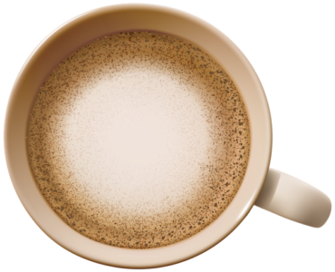 Latte coffee, foam