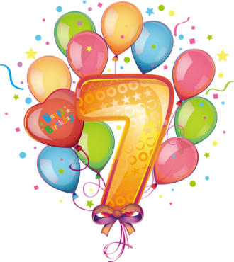 Number 7, balls, birthday