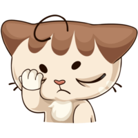 Cat, sticker, vk