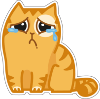 Sticker sad cat