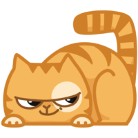 Sticker sly cat
