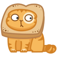 The cat in the bread sticker
