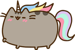 pusheen cat, unicorn