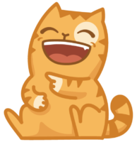 Laughing cat sticker